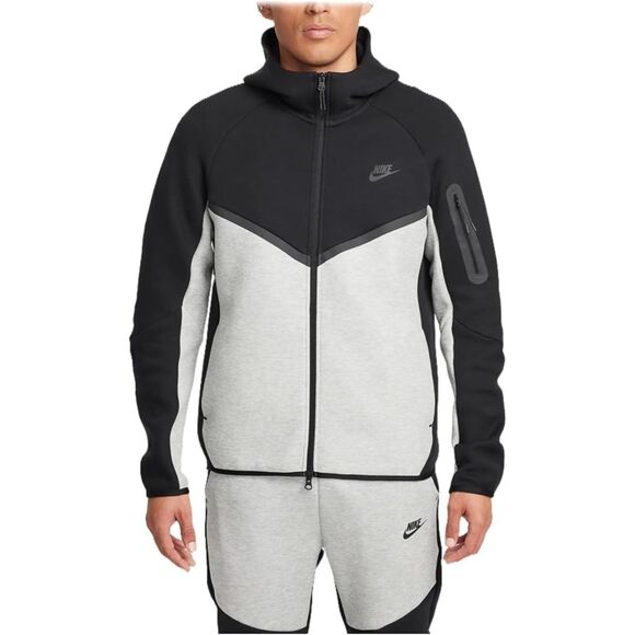 Nike Tech Men's Full-Zip Windrunner Hoodie. Black/Grey. SIZE M. HV0949-011